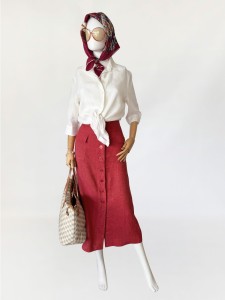 Max Mara lniana spódnica maxi vintage