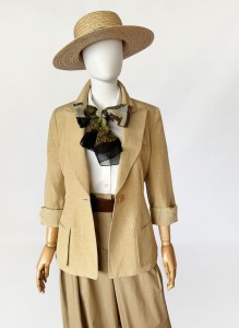 Armani Collezioni marynarka len z jedwabiem vintage
