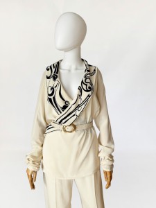Gianni Versace jedwabna bluzka vintage 1980s