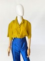 Betty Barclay jedwabna limonkowa koszula vintage