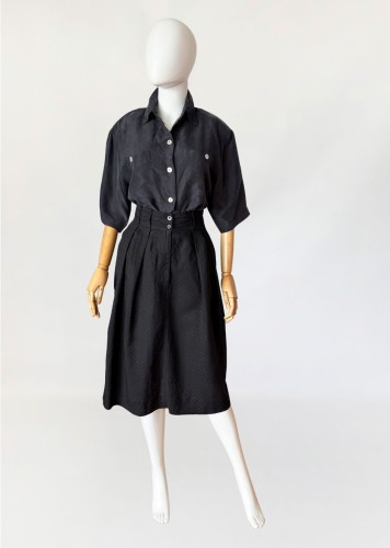 Giorgio Armani lniana czarna spódnica vintage (6).jpg