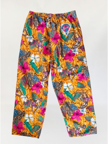 Spodnie vintage w hawajskie wzory 90's