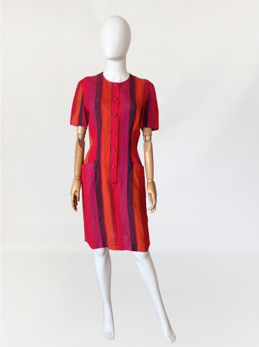 Sukienka w pasy vintage Jean Paul .jpg