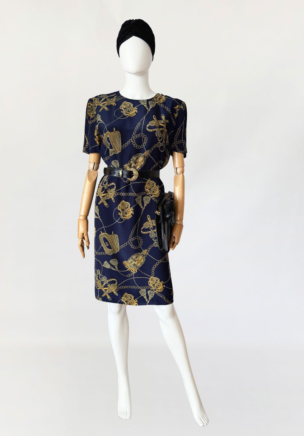 Luisa Spagnoli sukienka vintage w barokowe wzory