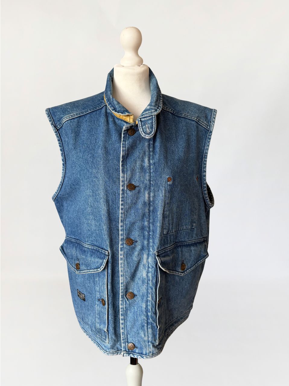 Valentino jeansowa kamizelka vintage 1980s/1990s