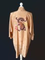 Orientalny jedwabny szlafrok vintage hafty