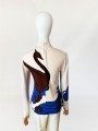 Tory Burch bluzka Art Nouveau Swans Resort 2022