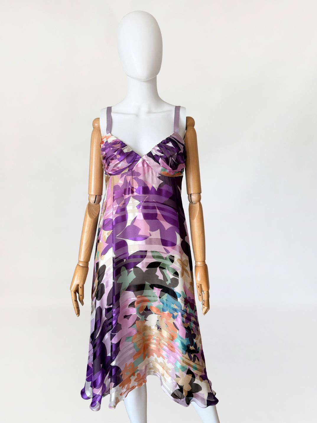Max Mara długa jedwabna sukienka vintage 