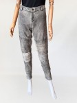 Skórzane spodnie vintage biker distressed leather