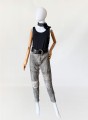 Skórzane spodnie vintage biker distressed leather