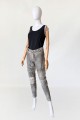 Skórzane spodnie vintage biker distressed leather