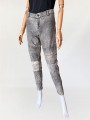 Skórzane spodnie vintage biker distressed leather
