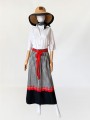Maxi spódnica w kratę vichy vintage 1970s