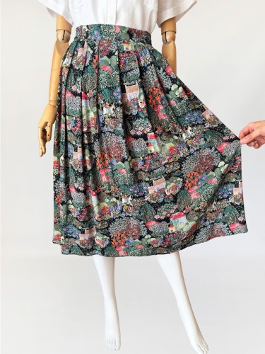 Spódnica vintage we wzór novelty