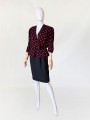 Sukienka w grochy vintage 1980s/1990s
