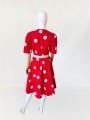 Fink rozkloszowana sukienka w grochy vintage