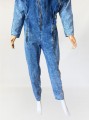Długi jeansowy kombinezon vintage 1980s acid wash
