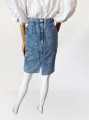 Jeansowa spódnica vintage 1980s hafty
