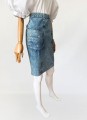 Jeansowa spódnica vintage 1980s hafty