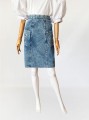 Jeansowa spódnica vintage 1980s hafty