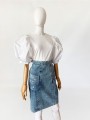 Jeansowa spódnica vintage 1980s hafty