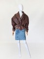 Jeansowa spódnica vintage 1980s hafty