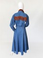Jeansowa maxi sukienka vintage western