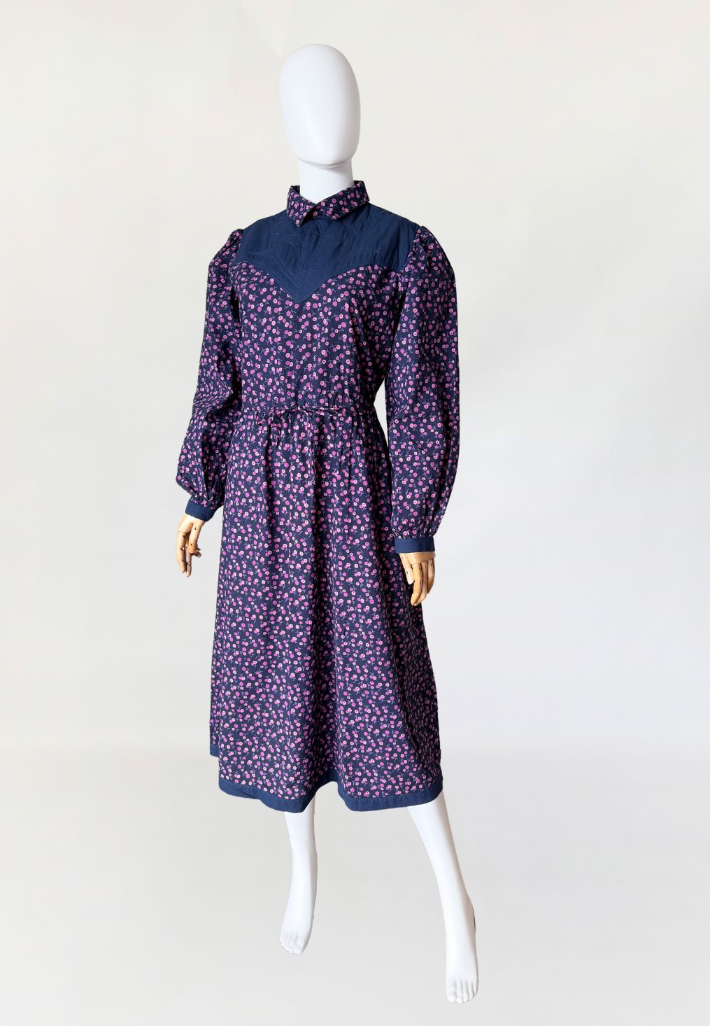 Bawełniana sukienka vintage praire w kwiatowy wzór
