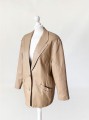 Skórzana kurtka taupe vintage 1980s/1990s