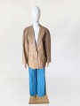Skórzana kurtka taupe vintage 1980s/1990s