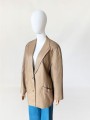 Skórzana kurtka taupe vintage 1980s/1990s