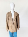 Skórzana kurtka taupe vintage 1980s/1990s