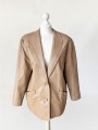 Skórzana kurtka taupe vintage 1980s/1990s