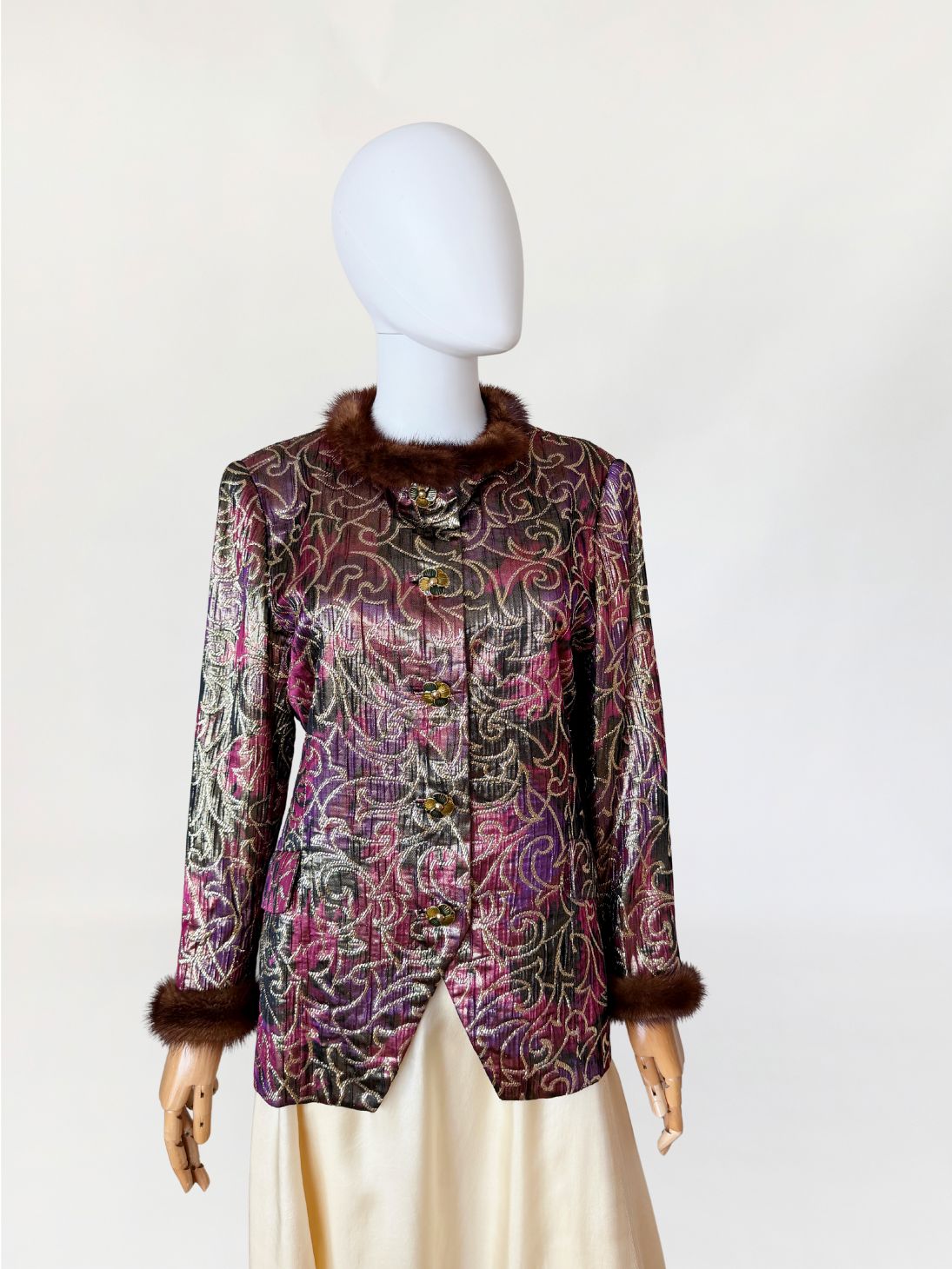Wieczorowa marynarka brocade vintage 1960s
