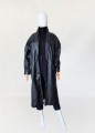 deadstock: długi skórzany płaszcz vintage