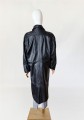 deadstock: długi skórzany płaszcz vintage