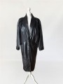 deadstock: długi skórzany płaszcz vintage