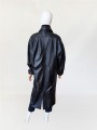 deadstock: długi skórzany płaszcz vintage