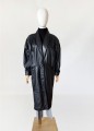 deadstock: długi skórzany płaszcz vintage