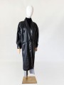deadstock: długi skórzany płaszcz vintage