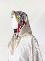 Jedwabna apaszka vintage w kwiatowe wzory