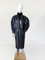 deadstock: długi skórzany płaszcz vintage