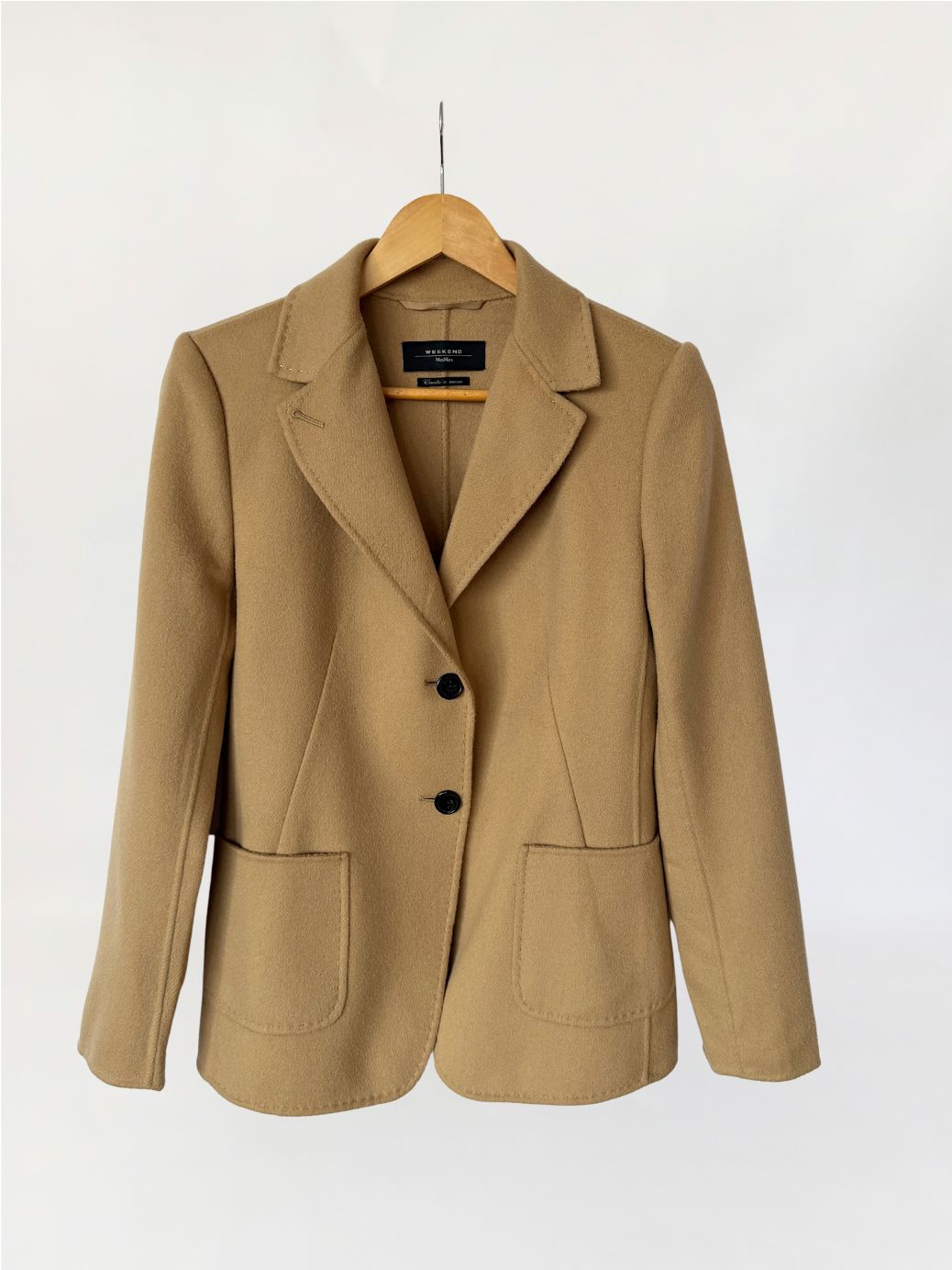 Weekend Max Mara wełniana marynarka camel