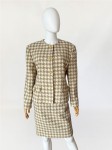 Wełniany kostium garsonka vintage w papitkę