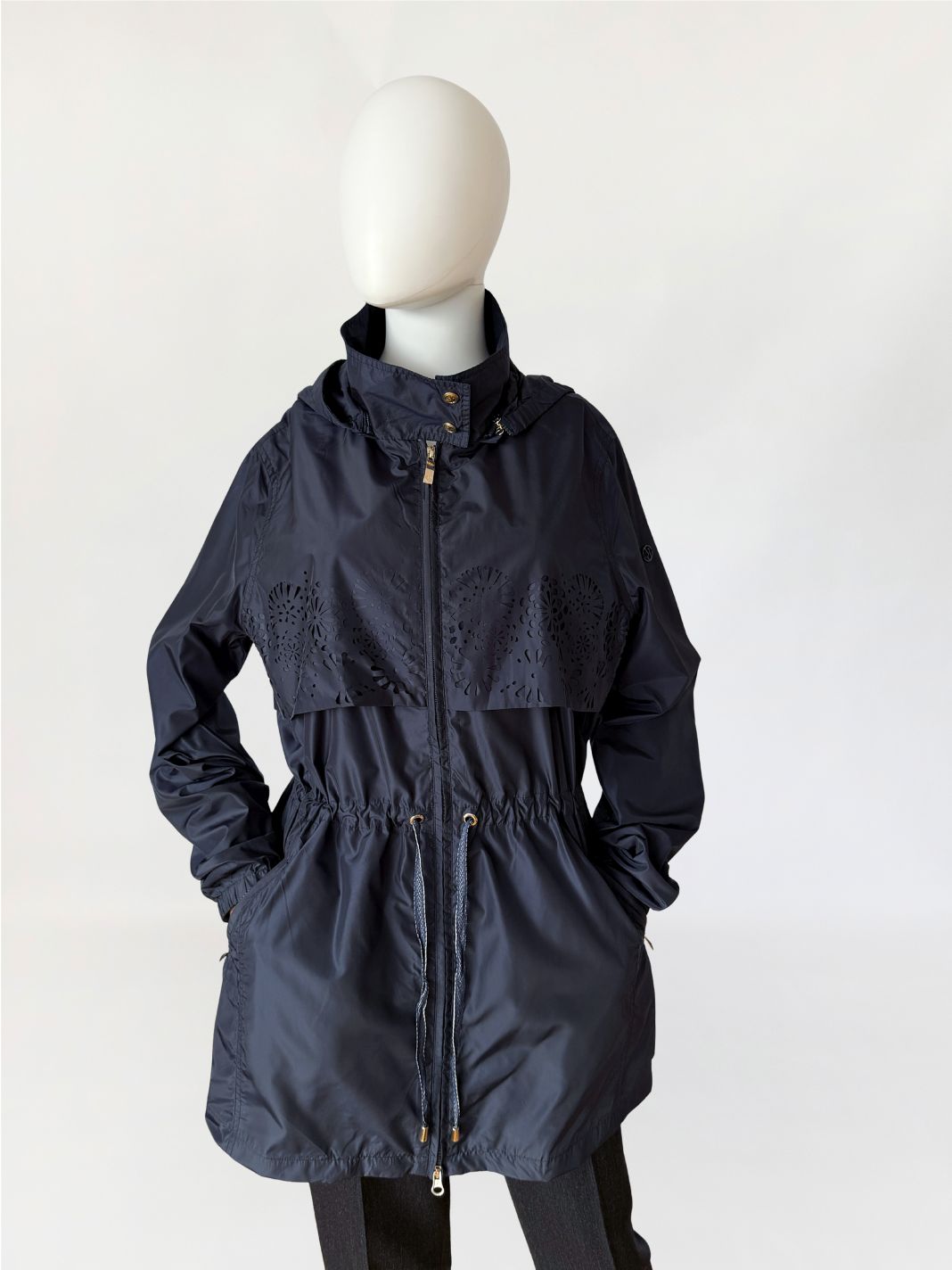 Armani granatowa parka/wiatrówka z kapturem