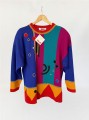 deadstock: Yarell długi kolorowy sweter vintage