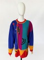 deadstock: Yarell długi kolorowy sweter vintage