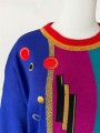 deadstock: Yarell długi kolorowy sweter vintage