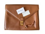 Salvatore Ferragamo duża skórzana aktówka vintage