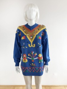 Folkowy sweter vintage